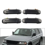 4Pc Outer Door Handle Set for Mitsubishi Pajero Montero (1992-2000) Black