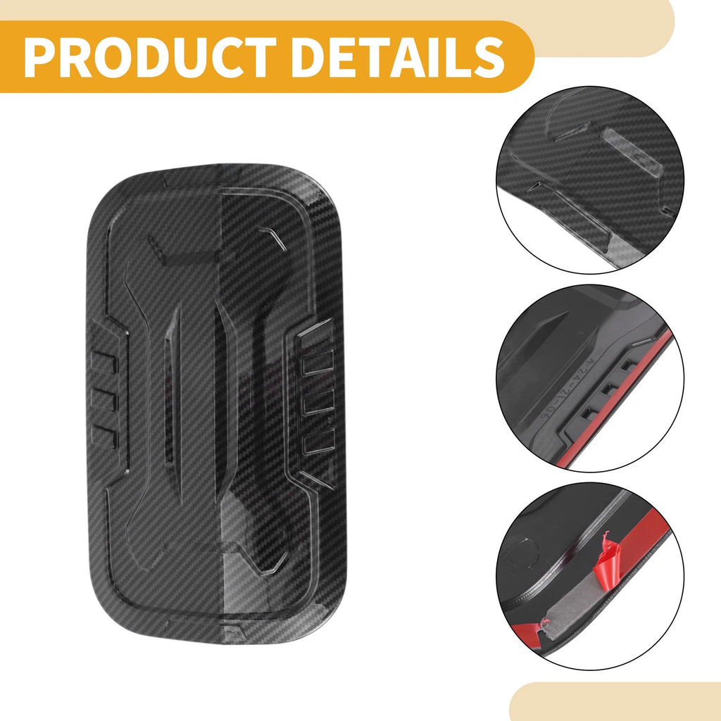 Fuel Tank Door Cap for Toyota Prado (2024–2025) Adhesive Carbon Fiber Black