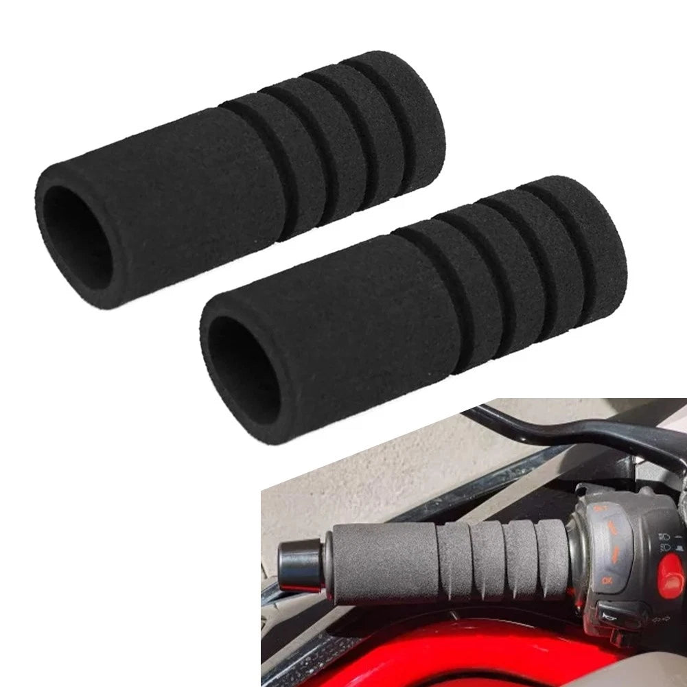 1 Pair Foam Sponge Non-Slip Handlebar Grips for Universal Motorcycles