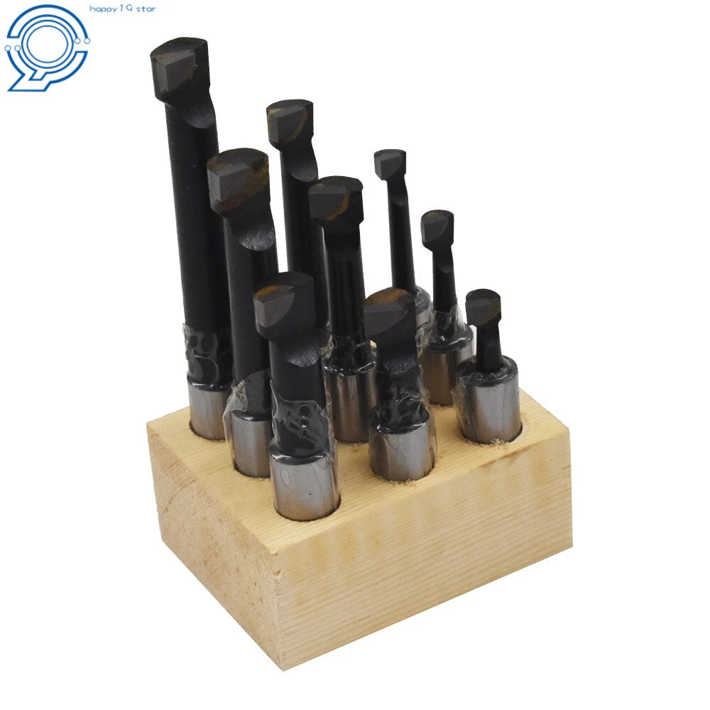 9 PCS Boring Bar Set for Lathe Tool (1/2" Shank)