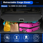 Cargo Cover for BMW X3 Retractable Trunk Shield Shade Black (2025-2026)