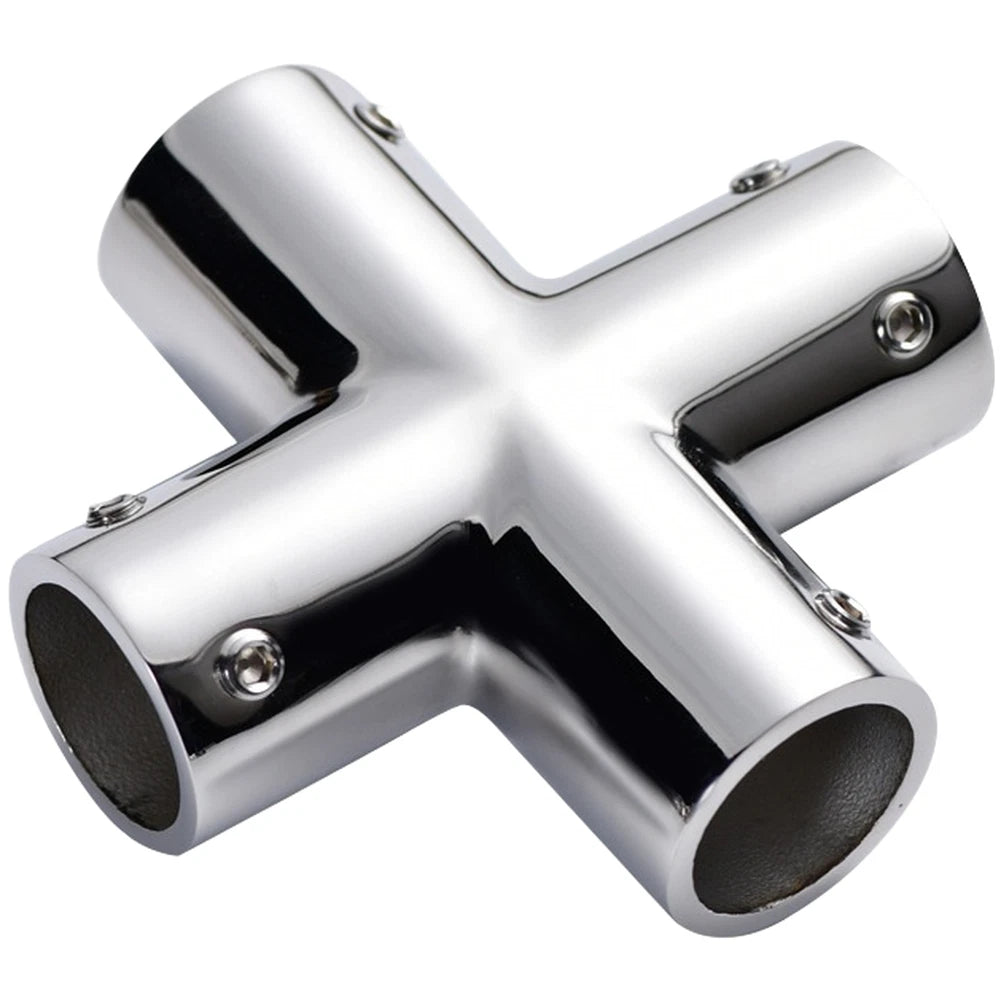 Stainless Steel 316 Four Way Cross Pipe Connector for Marine Applications