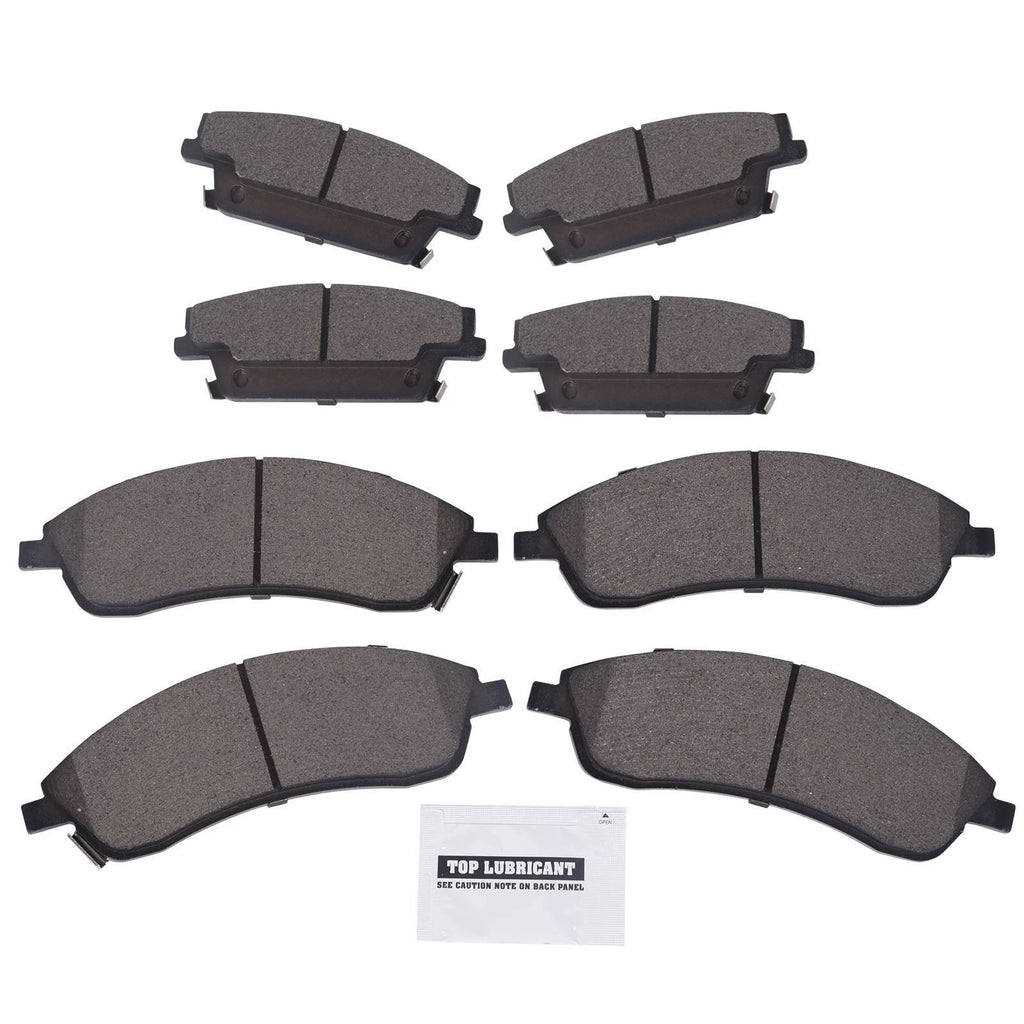 Set of 8 Ceramic Brake Pads for Cadillac SRX STS (2004–2009)