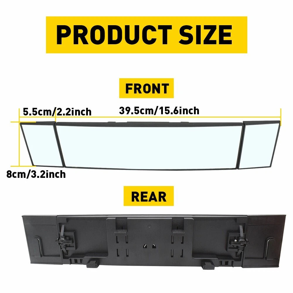 Large Vision Wide Angle Rear View Mirror for Pickup (Universal)