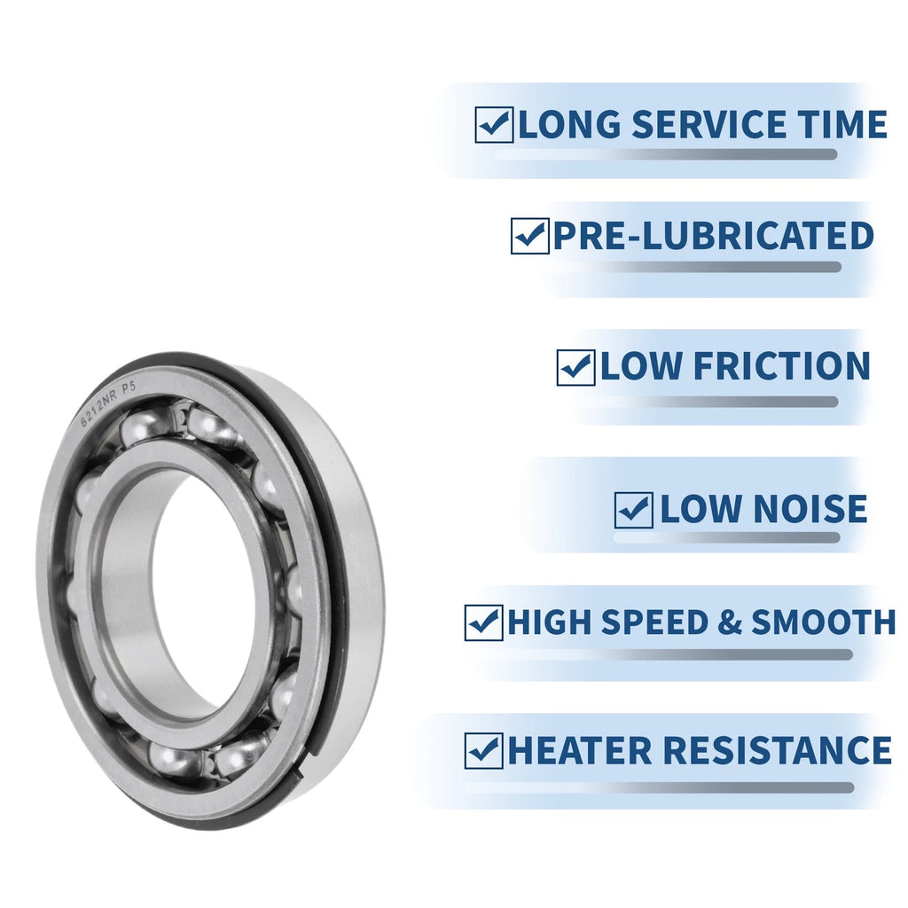 Deep Groove Ball Bearing 6212NR for Scooter Skateboard (60x110x22mm)