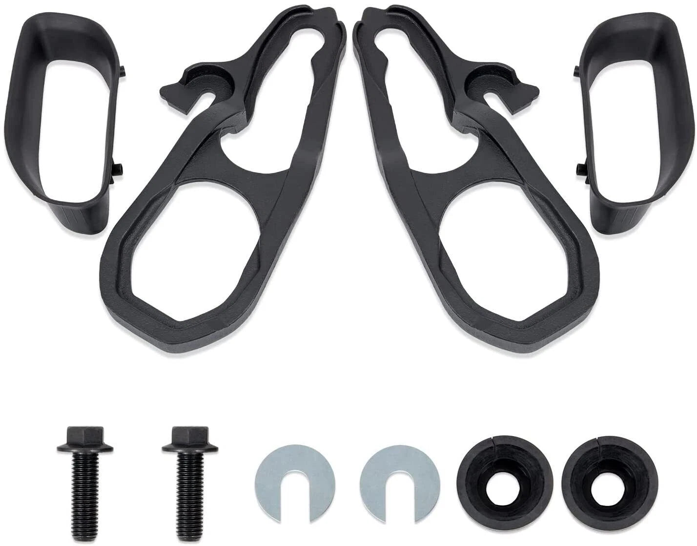Set of 2 Black Front Tow Hooks with Hardware for Ram 1500 (2019–2022) 68272944AB