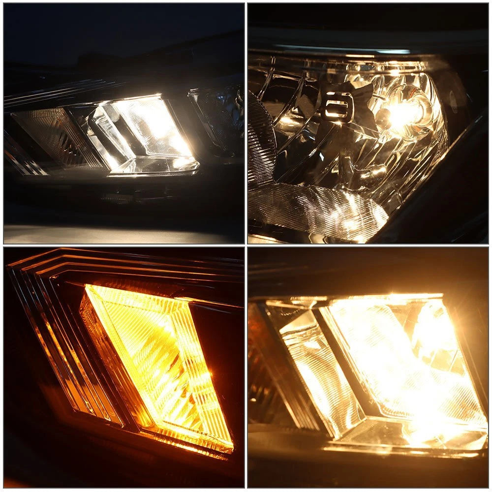 Replacement Headlight Left for Nissan Versa S SV (2020–2021) Chrome Halogen