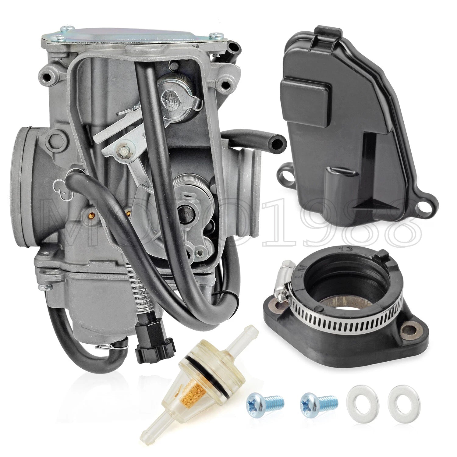 Carburetor Assembly with Intake Boot for Honda FourTrax 350 TRX350 (1986–1987)