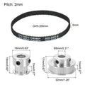 20 & 48 Tooth Aluminum Timing Pulleys for (200mm Belt)