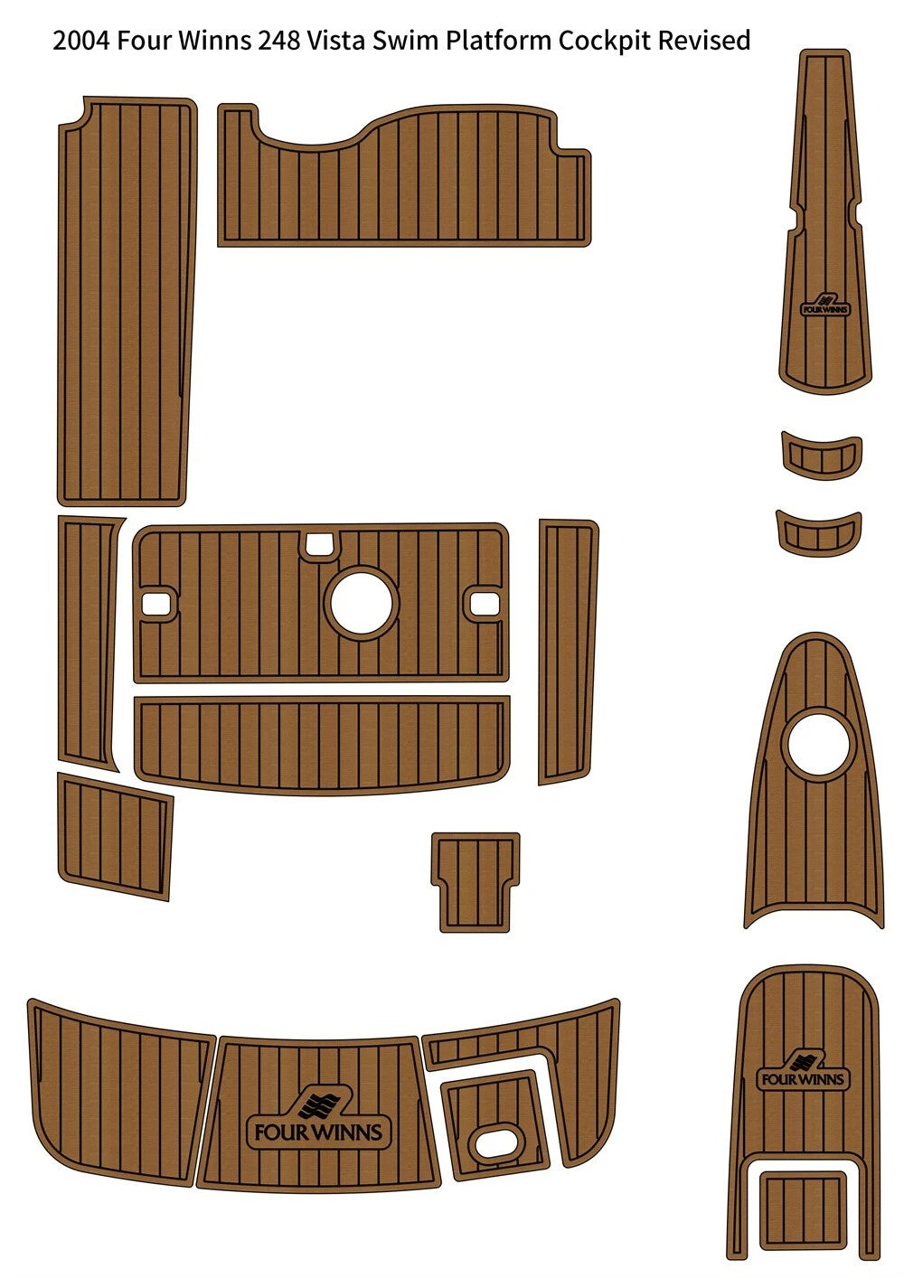 EVA Foam Teak Flooring for Four Winns 248 Vista (2004)