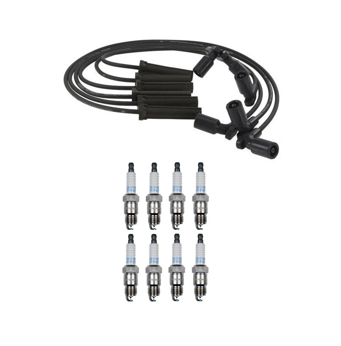 Denso 8mm Wire Set & 8 Platinum TT Spark Plug Kit for Chevy GMC 7.4L V8 (1996–1999)