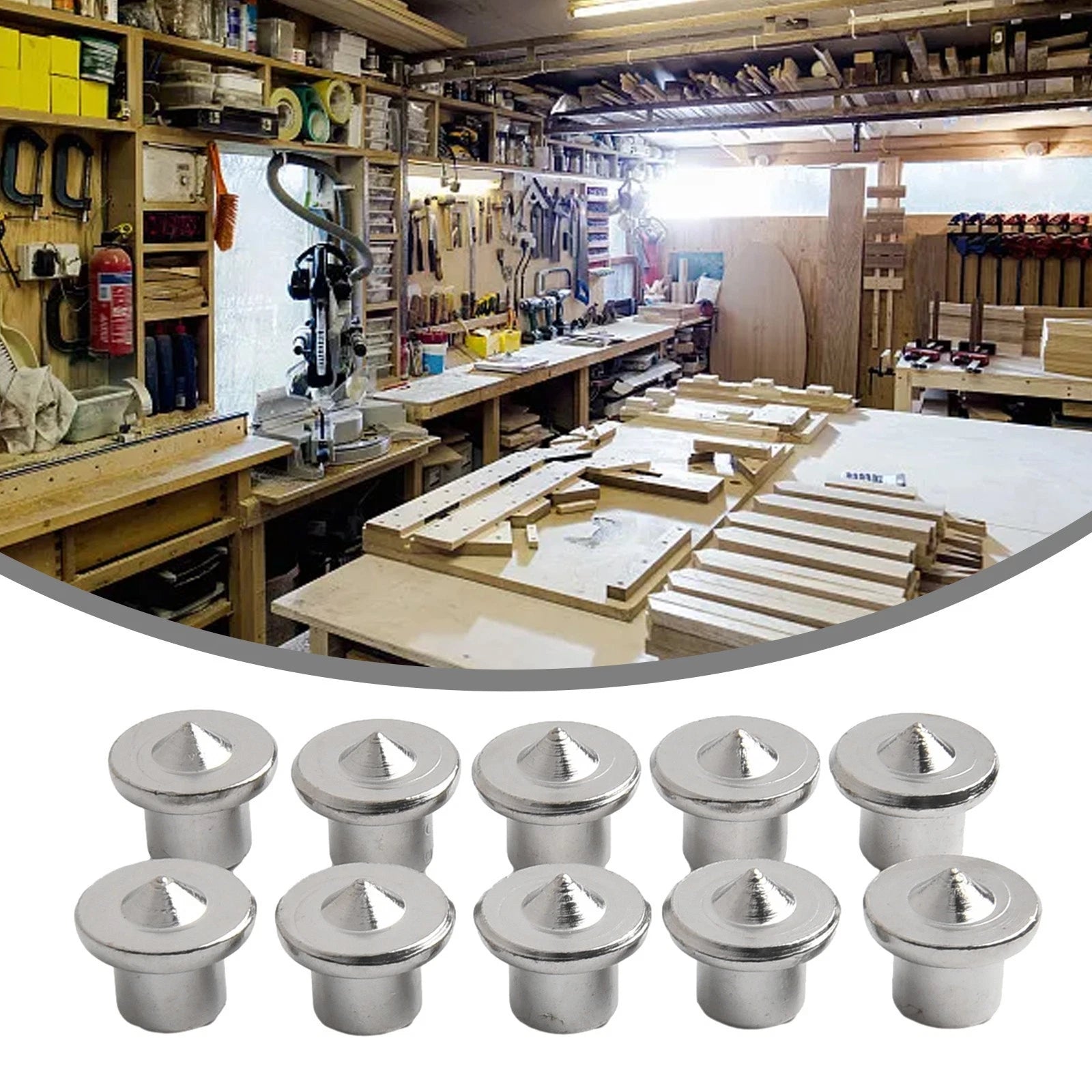 Set of 10 Dowel Centre Points for Wood Timber Marker (6/8/10/12mm)