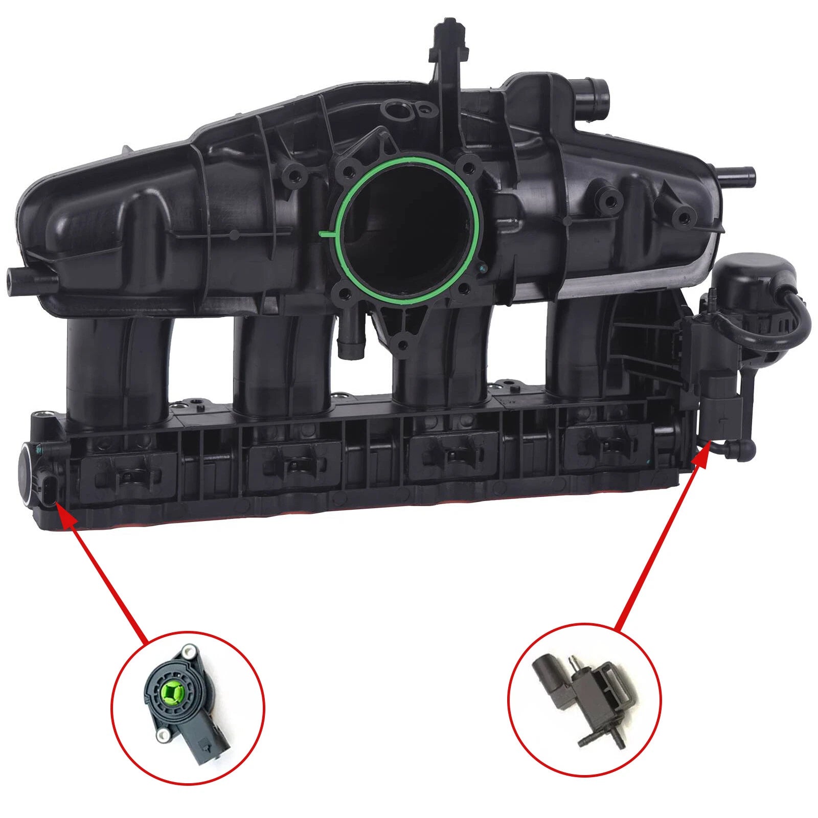 Intake Manifold with Sensor & Solenoid Valve for VW CC Tiguan (2009–2017)