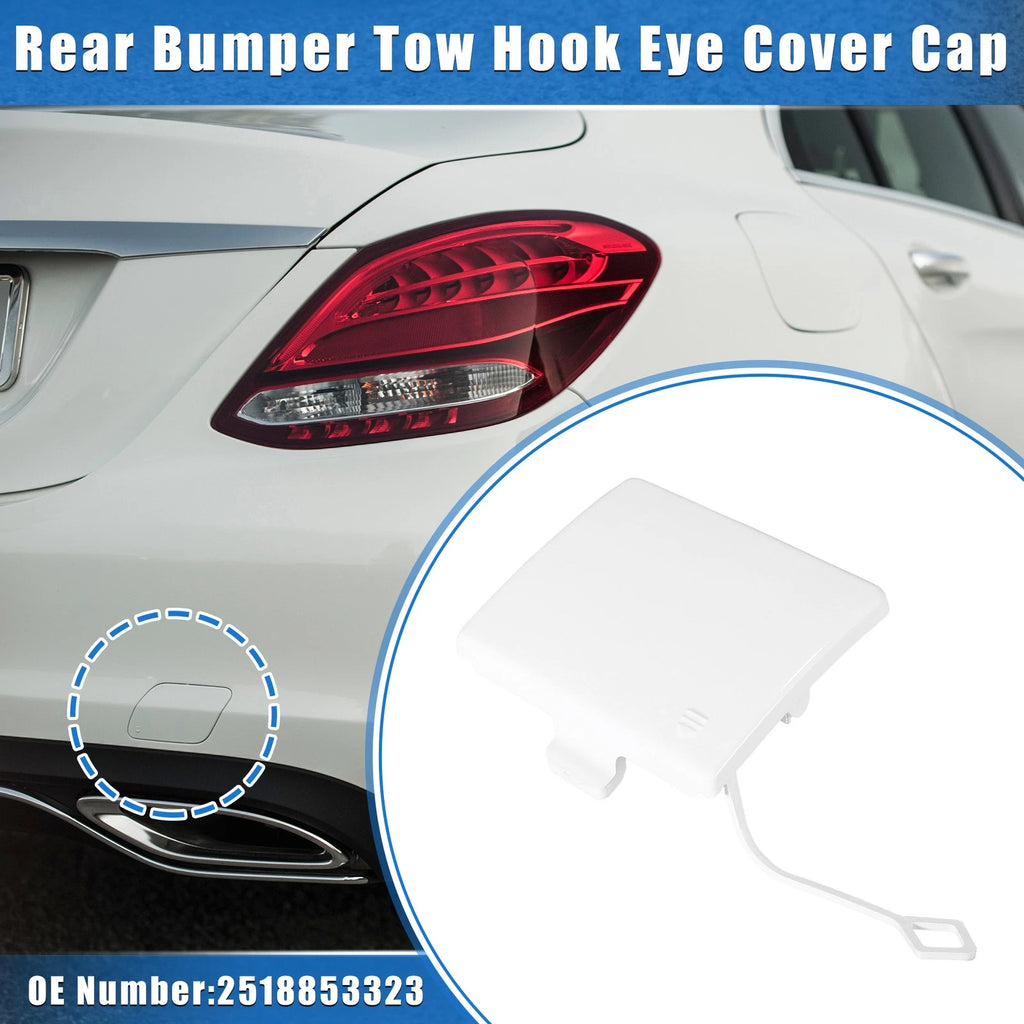 Tow Hook Eye Hole Cover Cap for Mercedes-Benz R350 (2011–2012) White