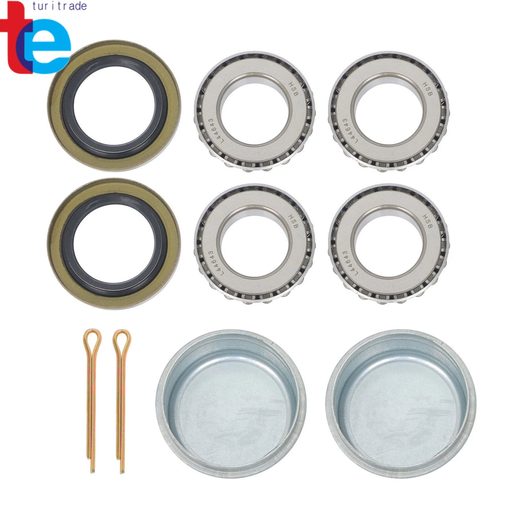 Set of 4 Trailer Hub Kits with Bearings for 2000 lbs Spindle (4")