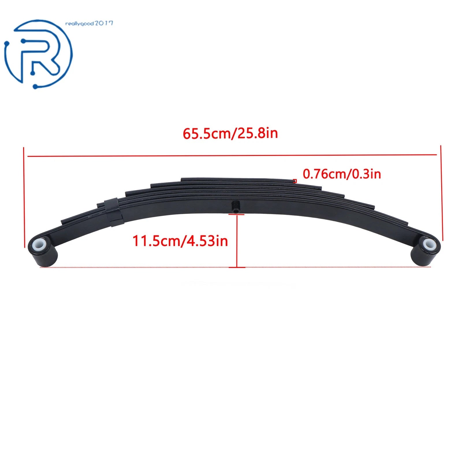 2X Single Leaf Spring for 7000 lbs Axles (3500 lbs Capacity)