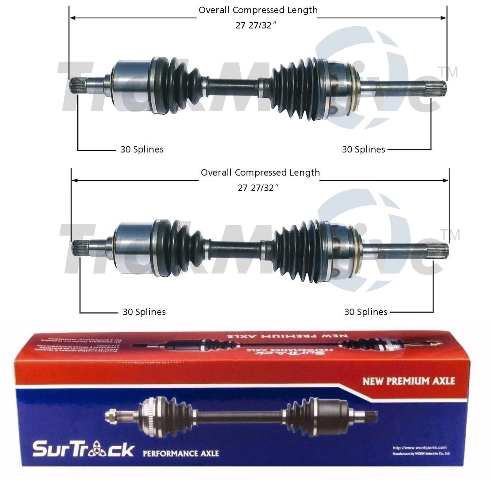2X Front CV Axle Shafts for Lexus LX470 Toyota Land Cruiser (1998–2007)