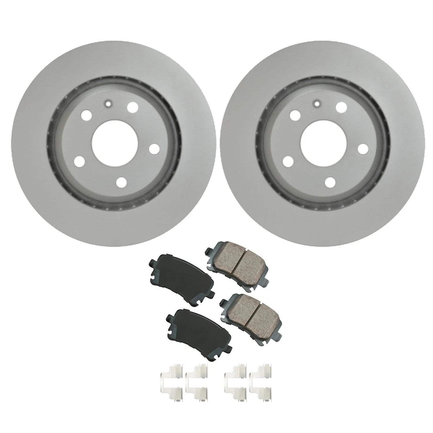Hella Rear Rotors & Akebono EURO Ceramic Brake Pads Kit for Audi TT RS TTS (2009–2019)