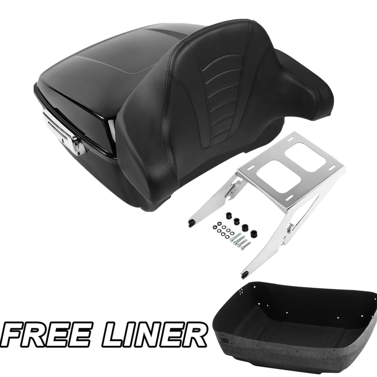 Trunk Backrest Pad Mount Rack for Harley Sport Glide FLSB (2018–2023)
