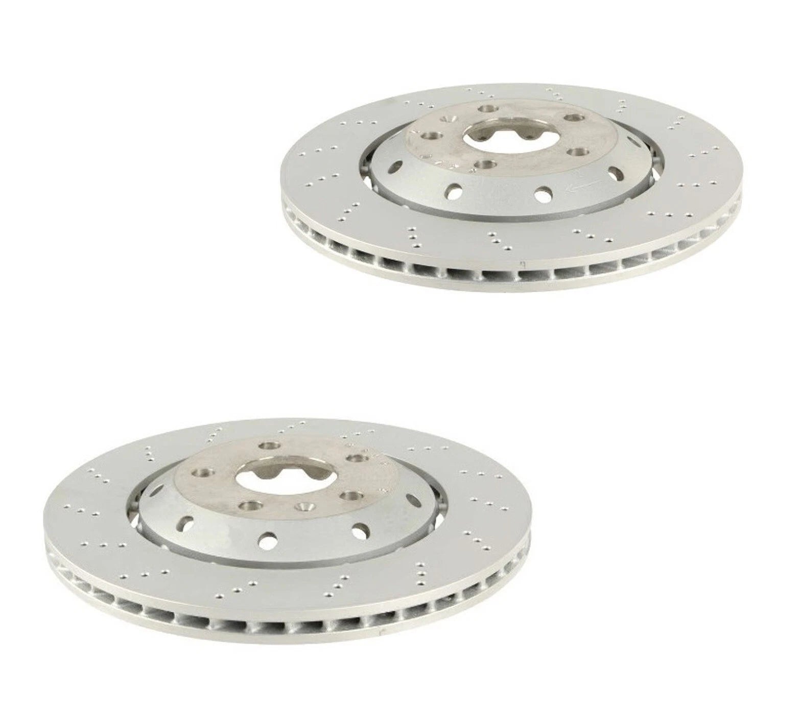 2X Rear Drilled 324mm Disc Brake Rotors for Audi RS4 (2006–2012)