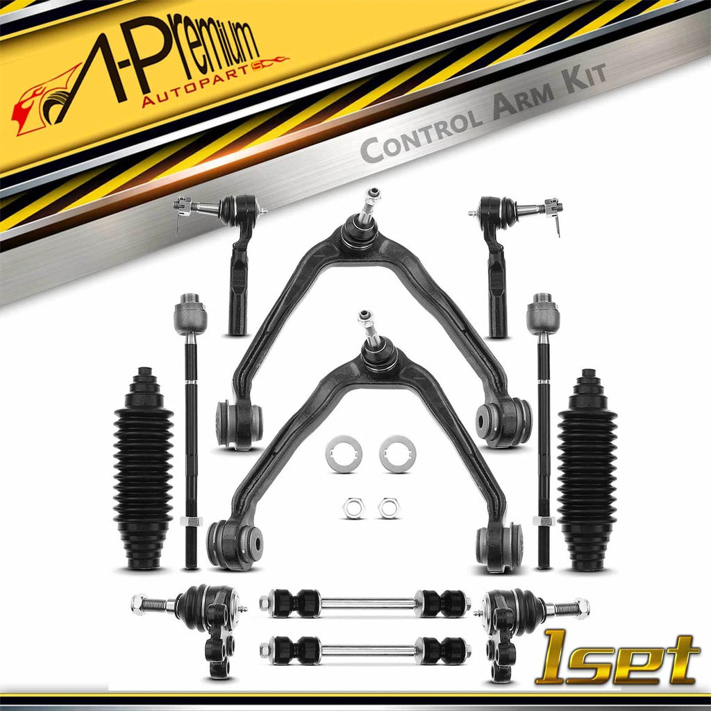 Set of 12 Front Control Arm Sway Bar Tie Rod Ends for Chevy Silverado 1500