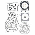 Complete Gasket Kit W/Oil Seals for Kawasaki KX450F & KX450X (2021–2023)