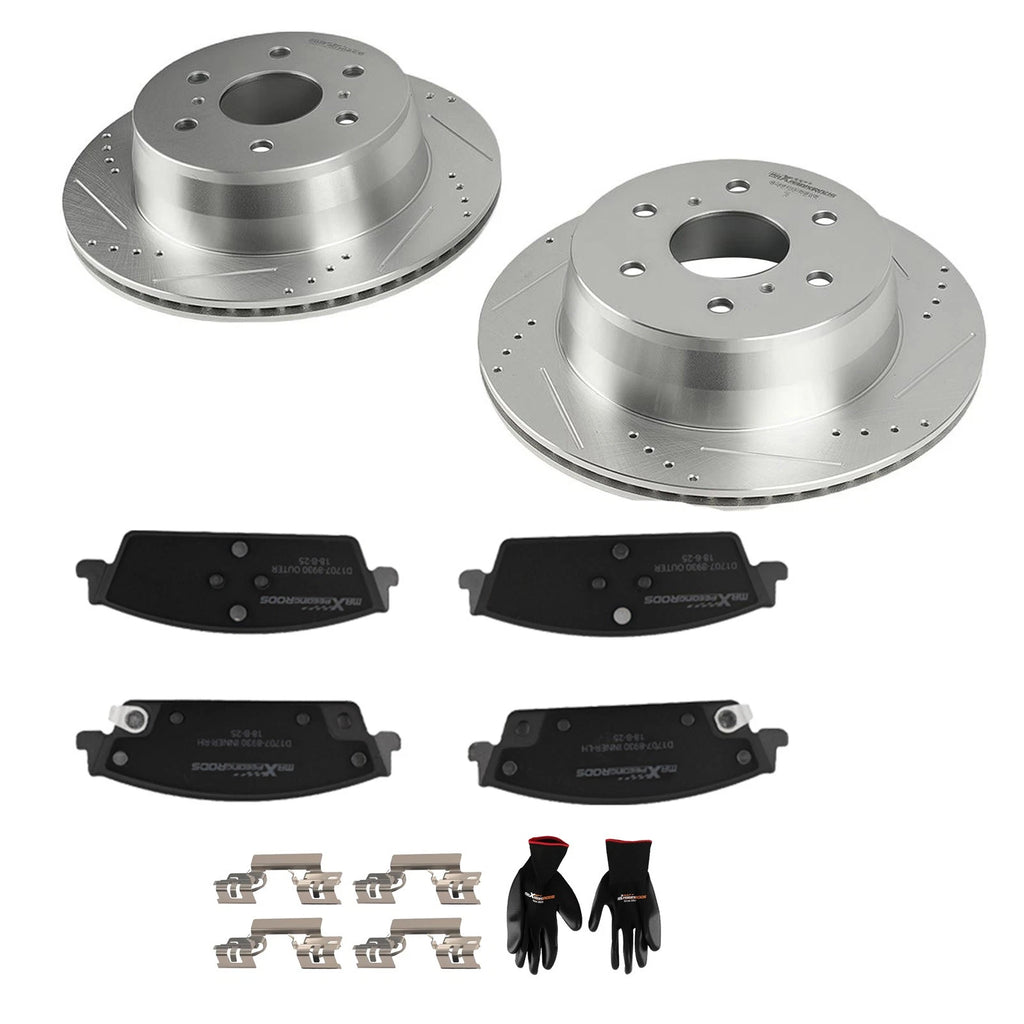 Rear Brake Rotors and Pads Kit for Chevrolet Silverado 1500 (2014–2019)