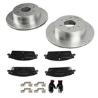 Rear Brake Rotors and Pads Kit for Chevrolet Silverado 1500 (2014–2019)