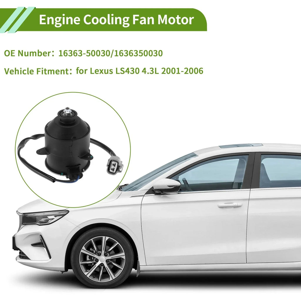 Radiator Fan Motor for Lexus LS430 4.3L Quiet Engine Cooling (2001-2006)