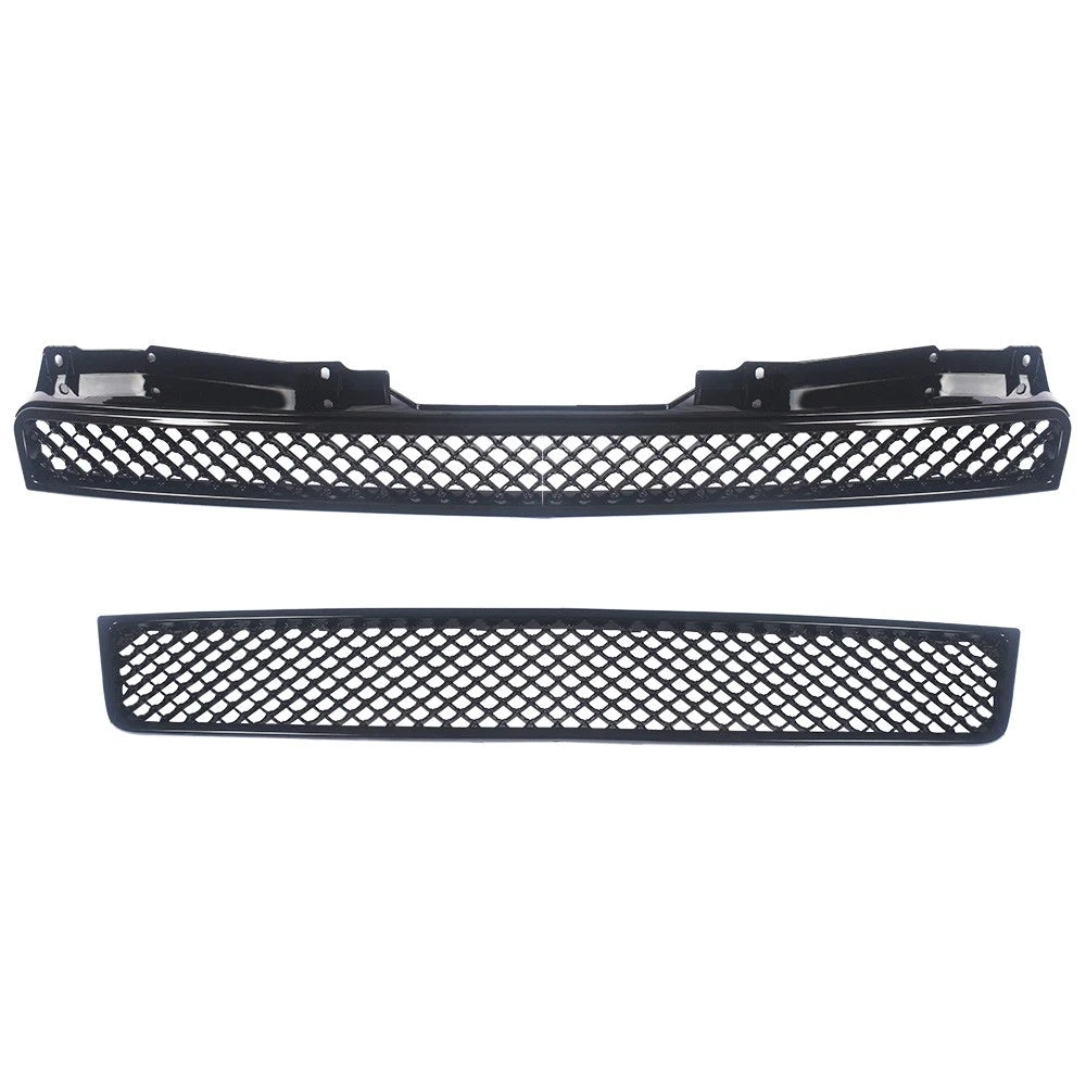 Front Bumper Grille for Tahoe/Suburban/Avalanche (2007–2014) Black Plastic