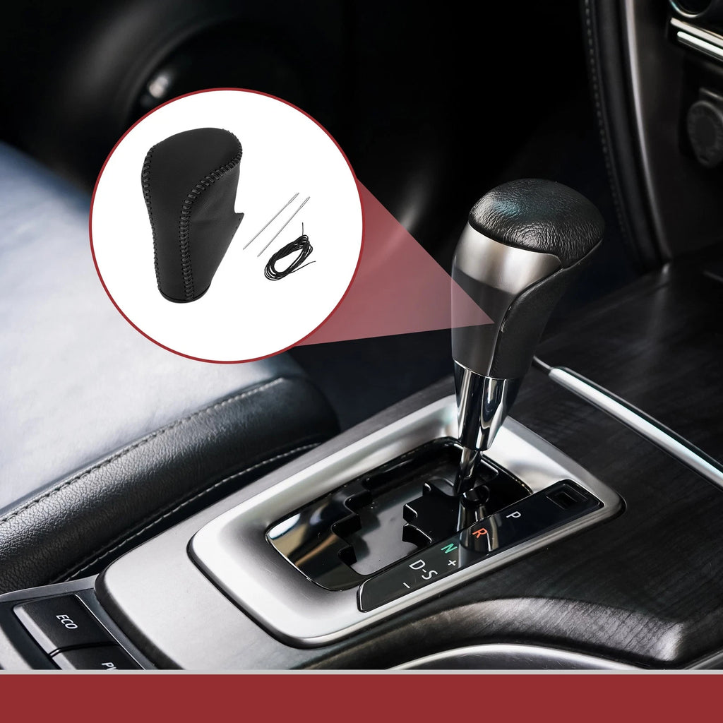 1 Pc Gear Shift Knob Cover for Honda Accord 8 (2008–2012) Black Leather