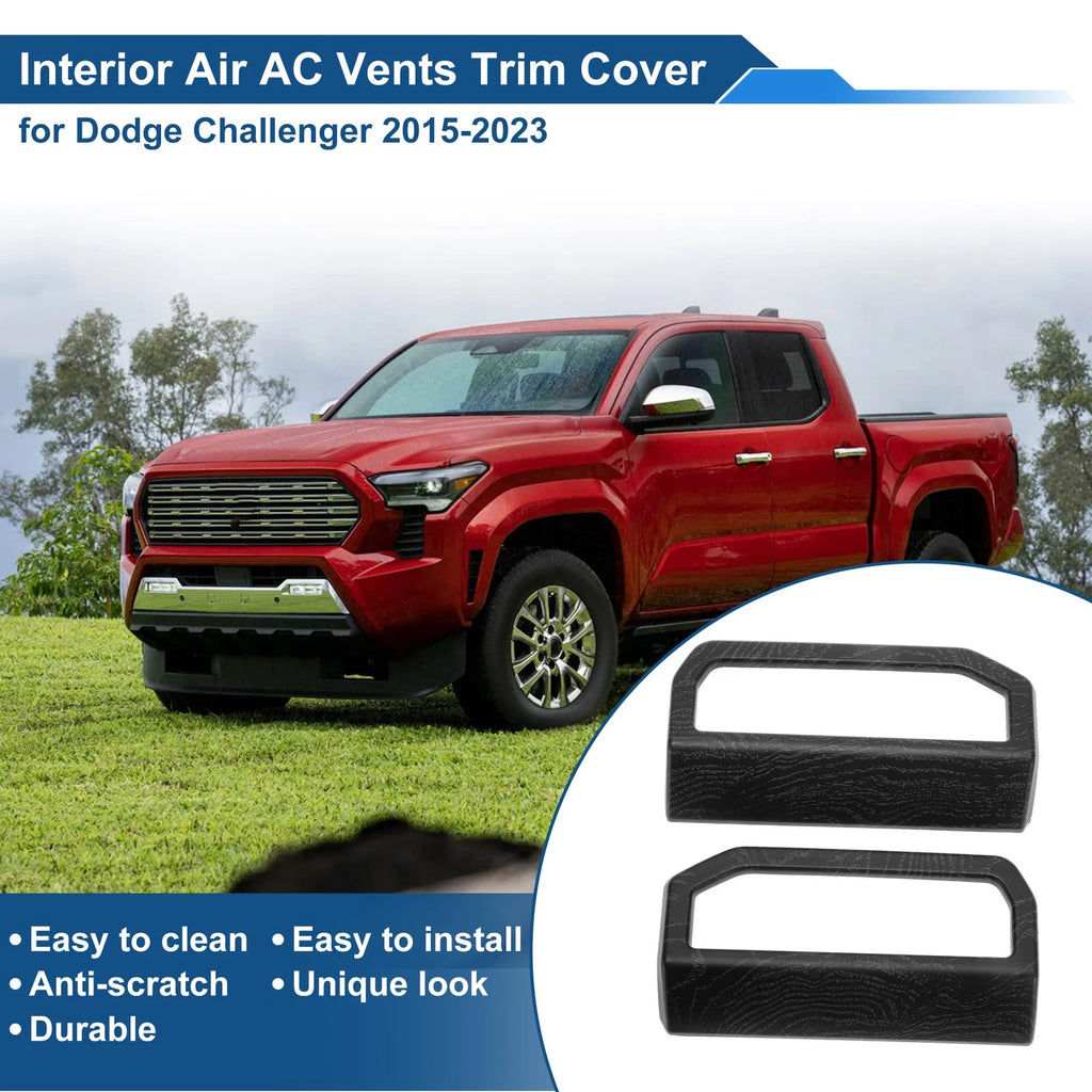 Air Condition Outlet Vent Trim Cover Frame for Toyota Tacoma (2016–2023) Black Woodgrain