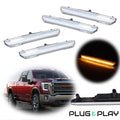 Clear Amber LED Side Marker Lights for GMC Sierra 2500 3500 (2020–2024)