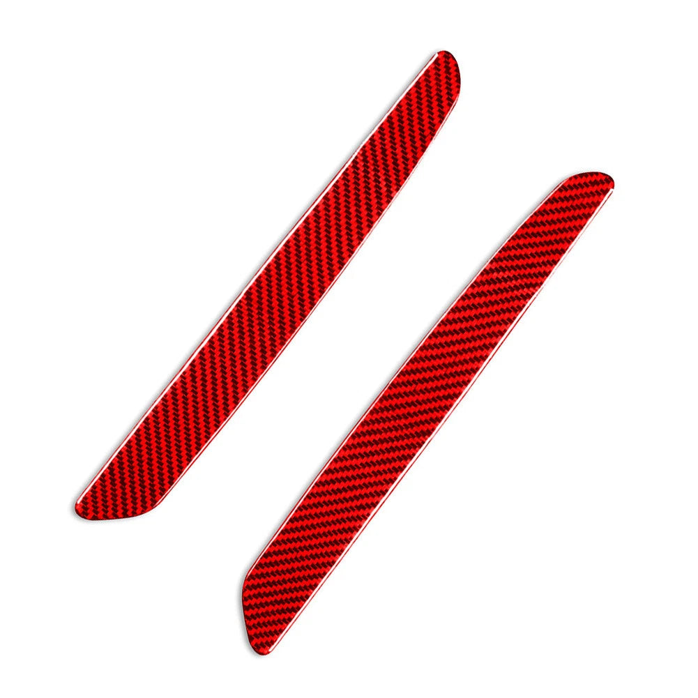 2X Carbon Red Door Sill Scuff Guard Plate Trim for Alfa Romeo Giulia (2015–2019)