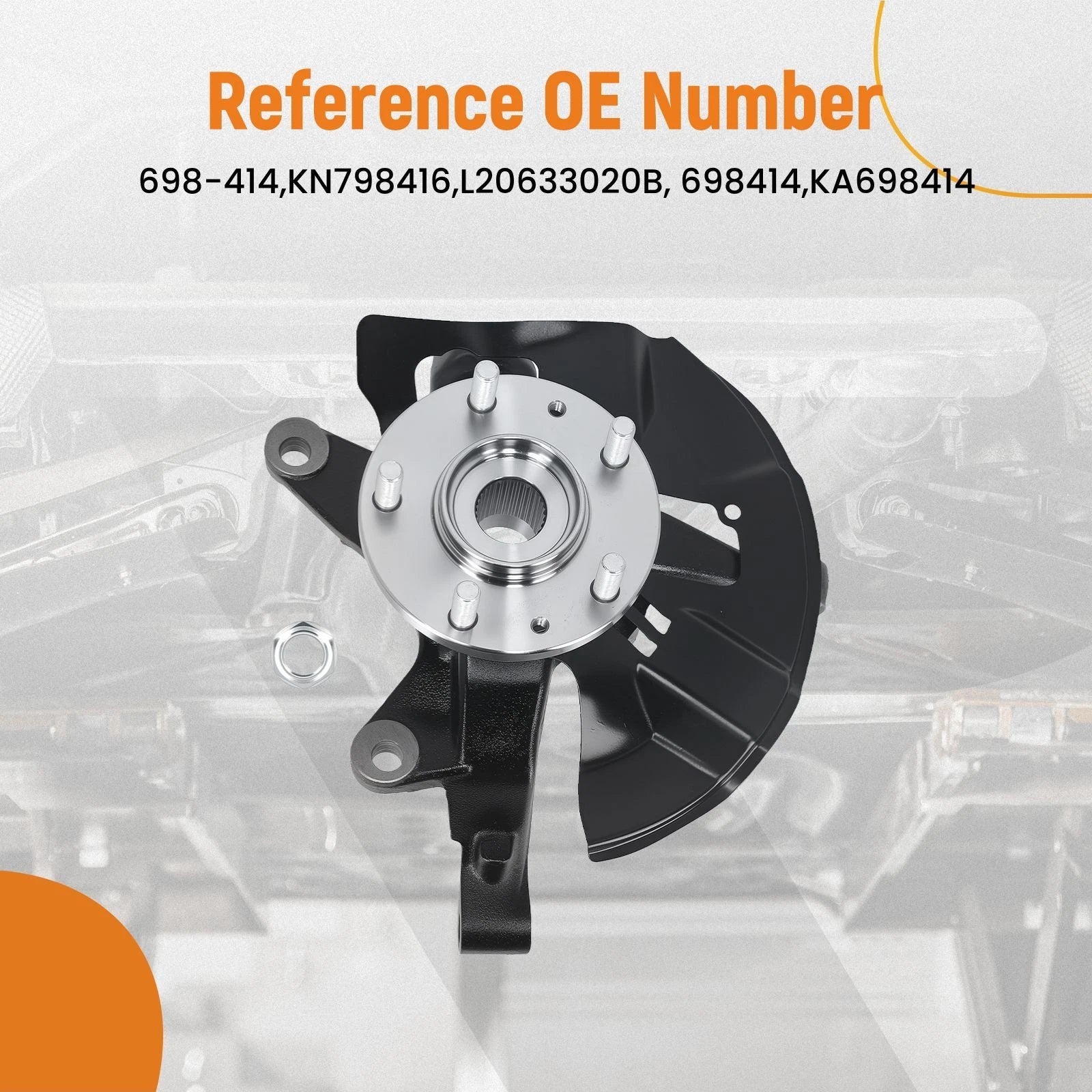 Front Passenger Side Steering Knuckle Hub for Mazda CX-7/CX-9 (2007–2015)