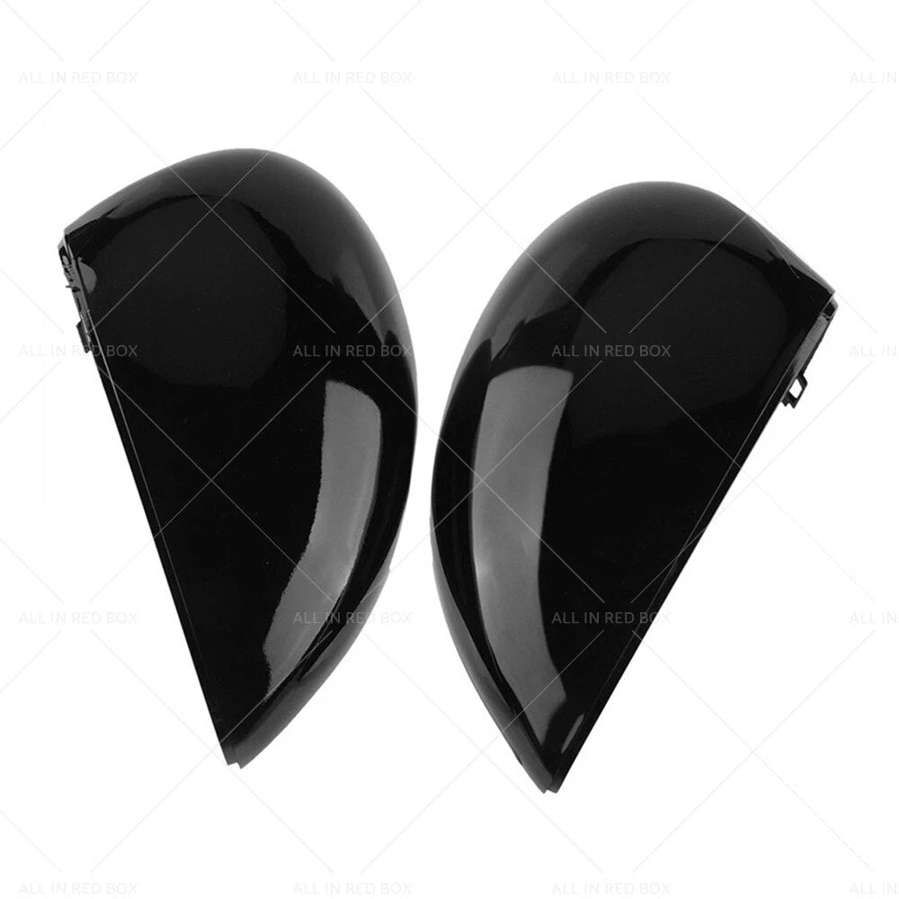 Set of 2 Wing Mirror Covers Gloss Black for Ford Fiesta MK7 (2008–2017)