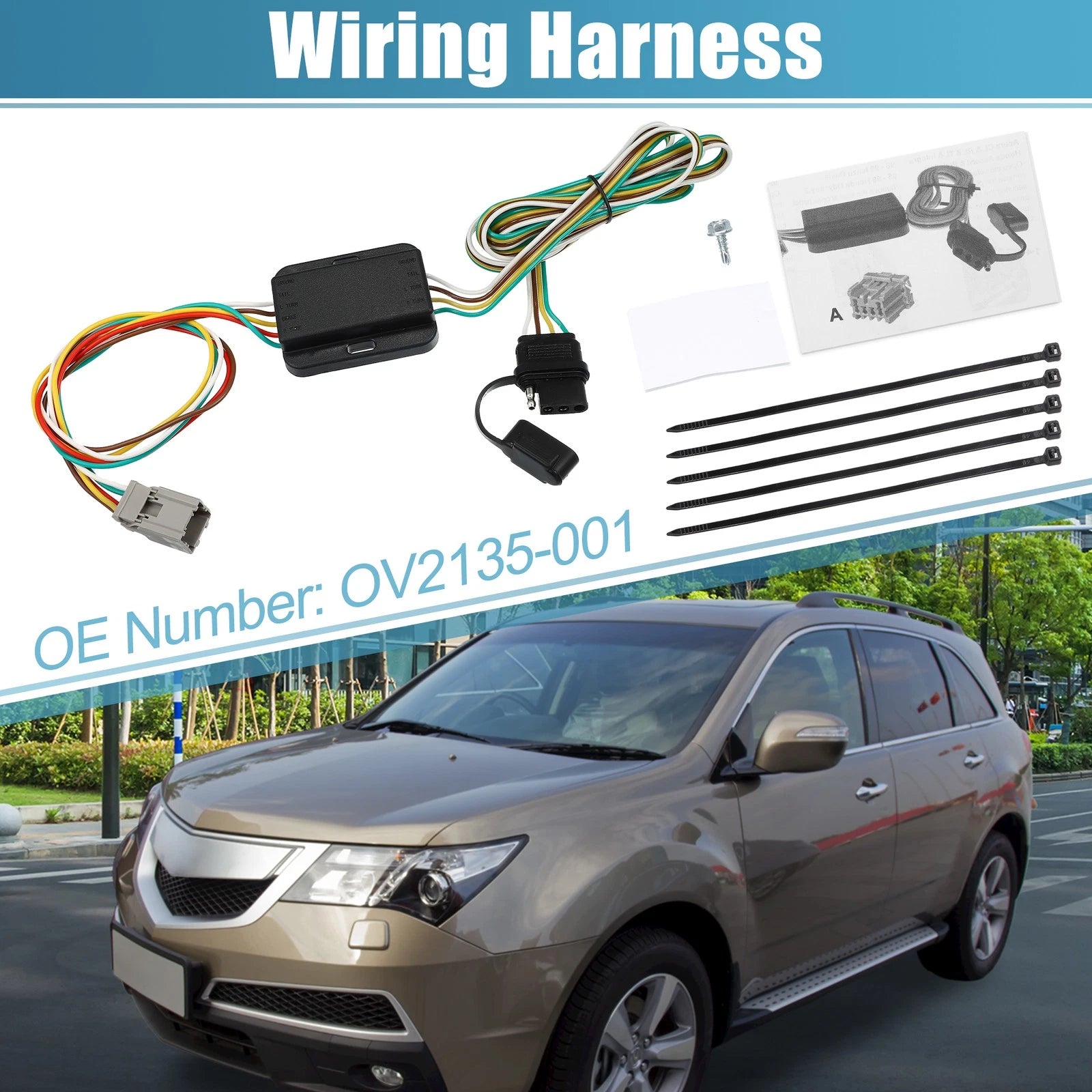 Set of 4 Trailer Wiring Harness OV2135-001 for Honda Accord (1994–2002)