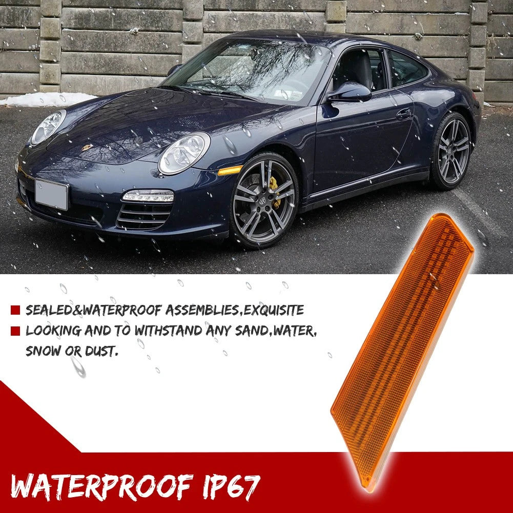 Amber Sequential LED Side Marker Lights for Porsche 911 997 987 (2005–2012)