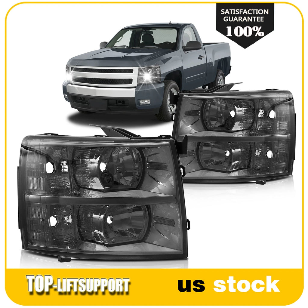 Set of 2 Headlight Assemblies for Chevrolet Silverado 1500 2500 3500