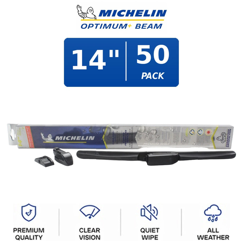 Set of 4 Michelin Optimum+ Beam Wiper Blades 14" All-Weather