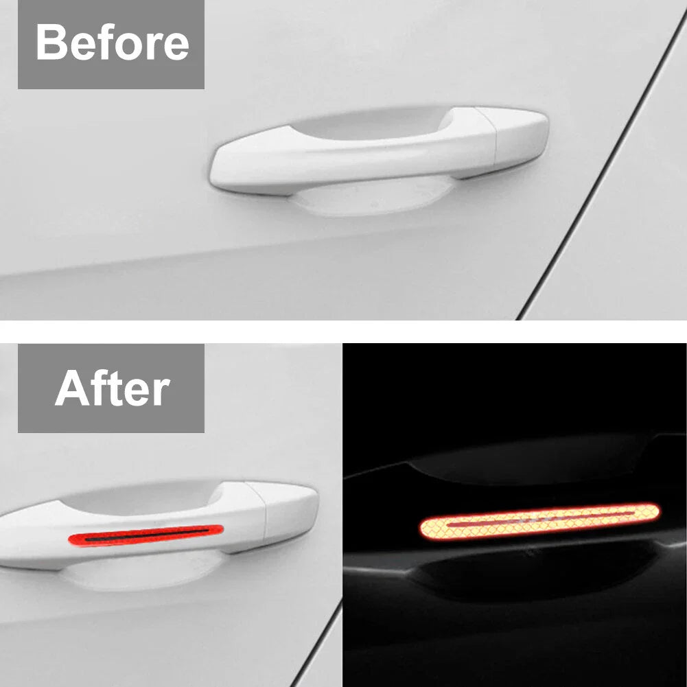 Carbon Fiber Door Handle Reflective Stickers for Universal Cars