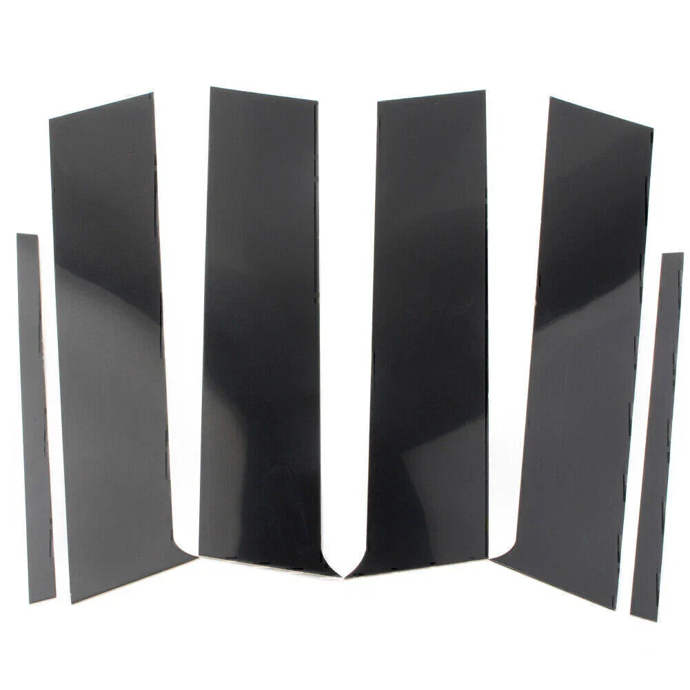 6 x Black Pillar Post Trim Set for Mitsubishi Lancer Sedan (2008-2017)