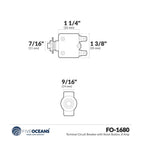 Terminal Circuit Breaker with Reset Button, 8 Amp for Five Oceans (FO1680)