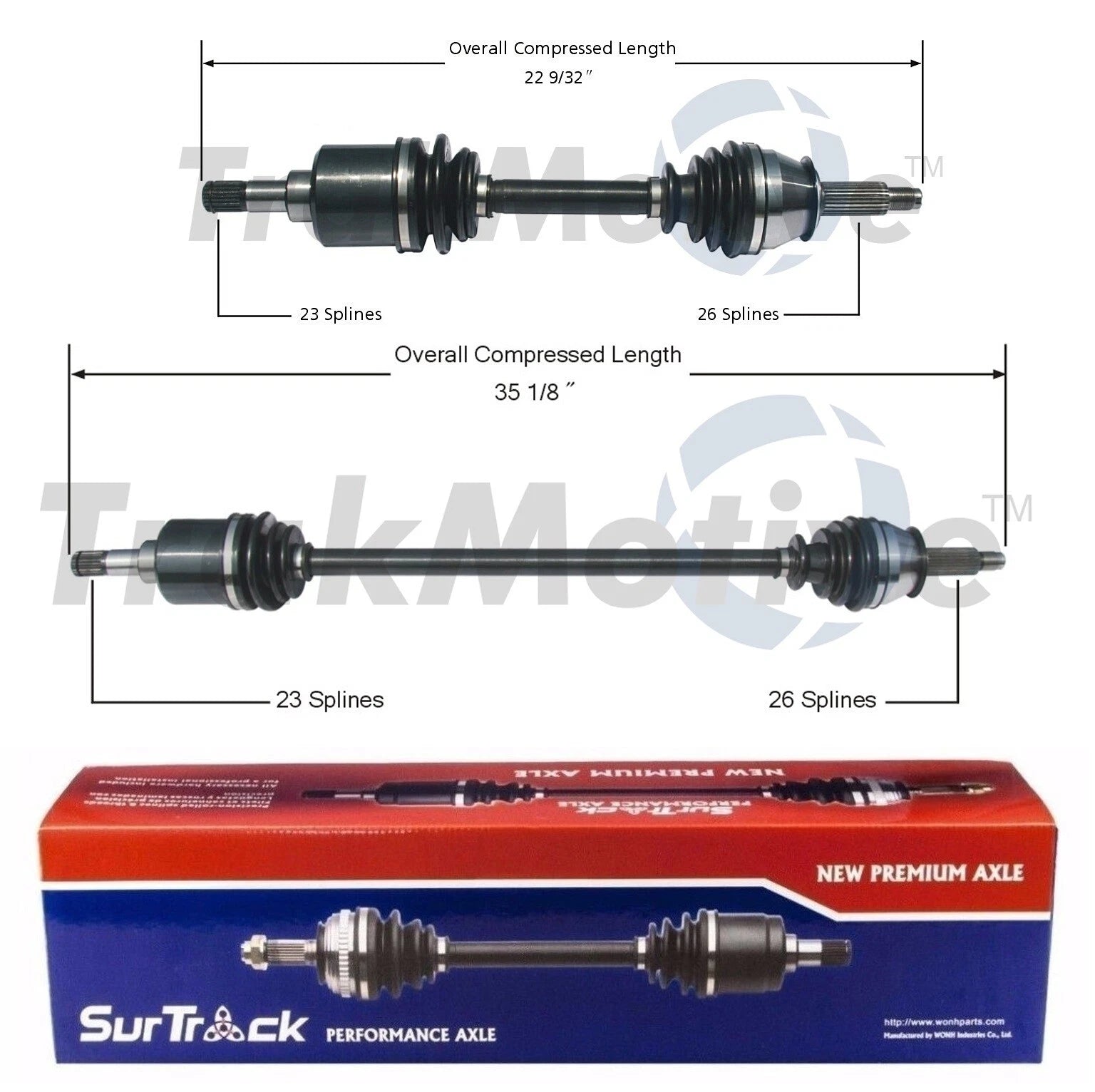 Set of 2 Front CV Axle Shafts for Ford Tempo Mercury Topaz (1984–1994)