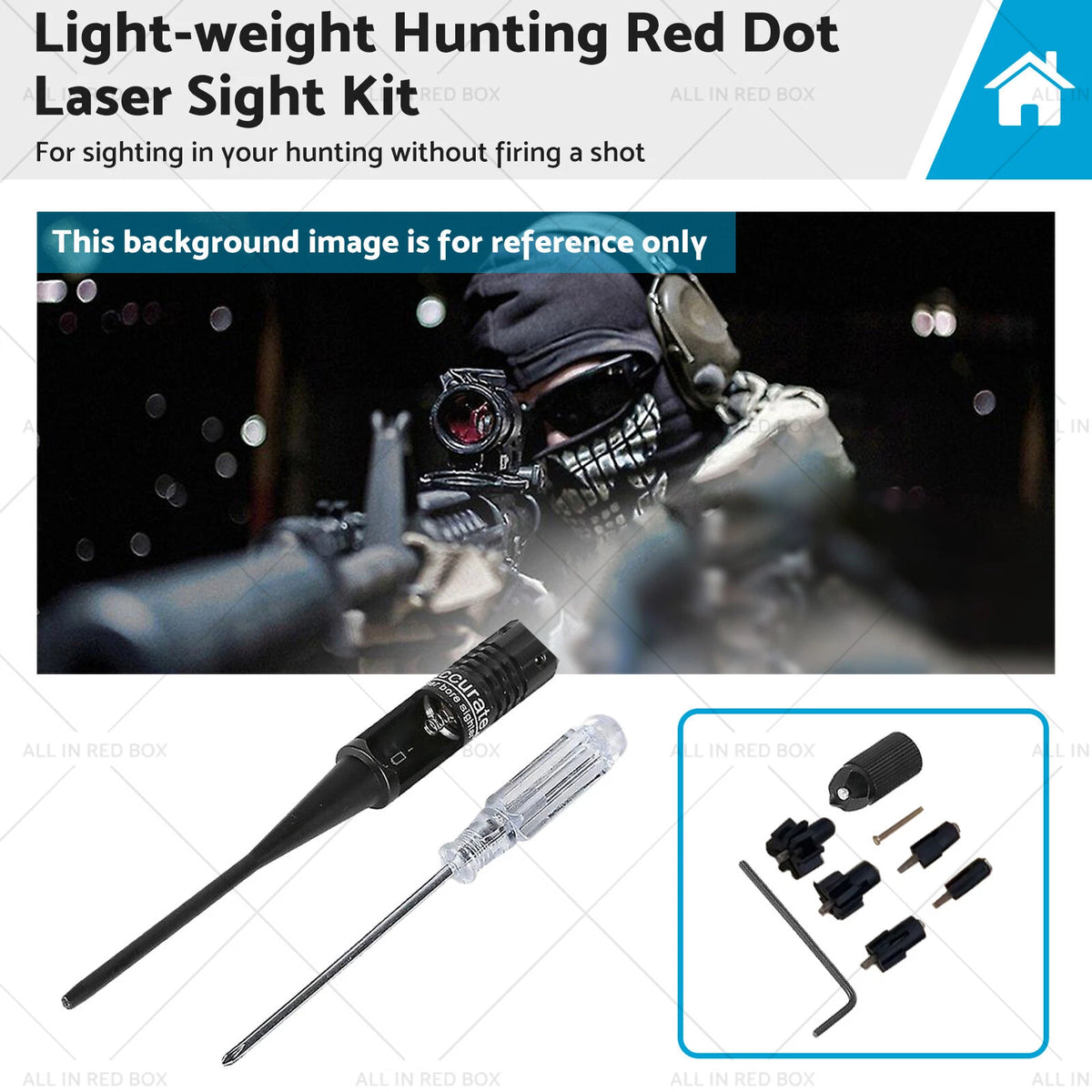 Laser Bore Sight for 22 to 50 Caliber Rifles & Handguns
