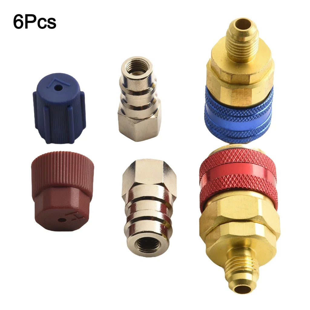 2x Replace Car A/C Air Condition Low/High R134 Quick Coupler Extension Adapters