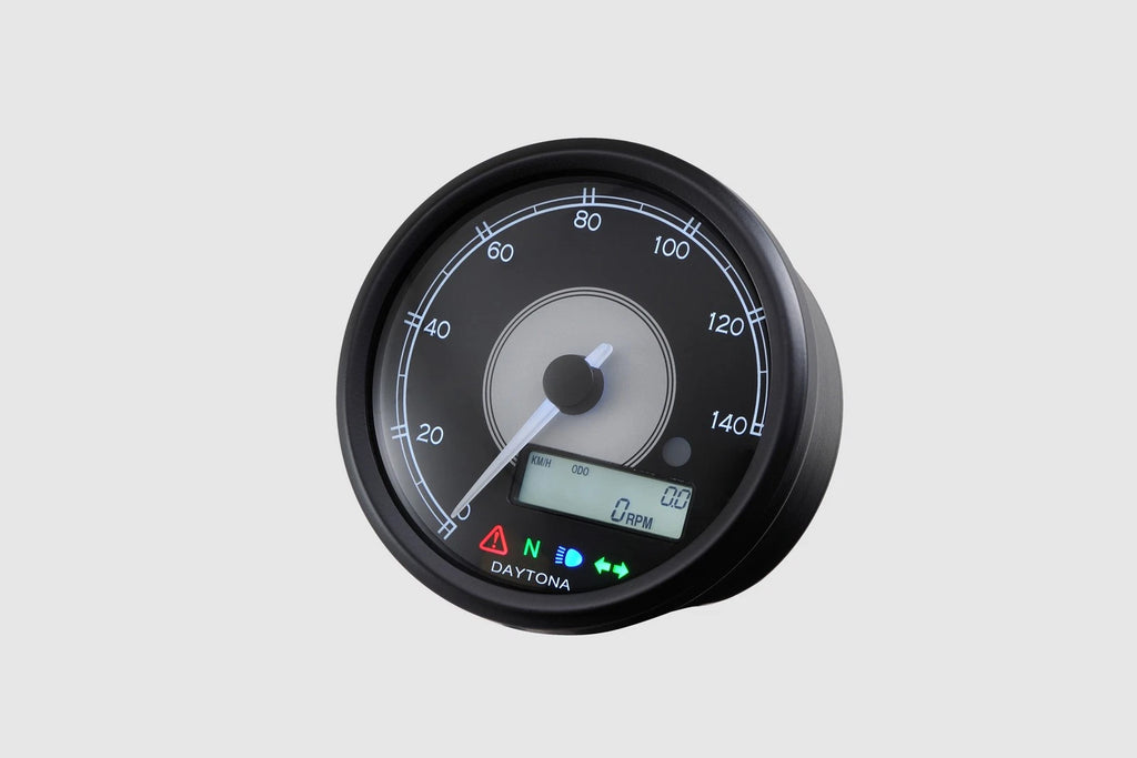 Speedometer 140 MPH for V-Twin Motorcycles (80mm, Black)