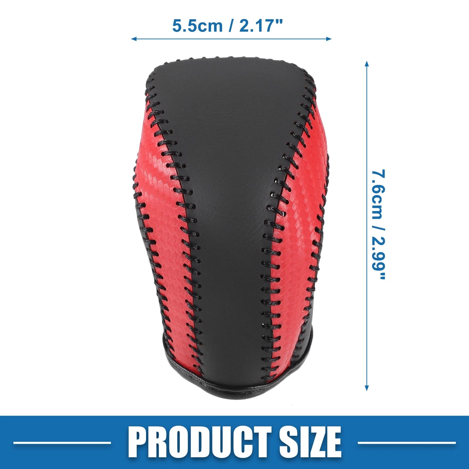 Gear Shifting Knob Cover for Toyota Camry (2018–2023) Red Black Stitches
