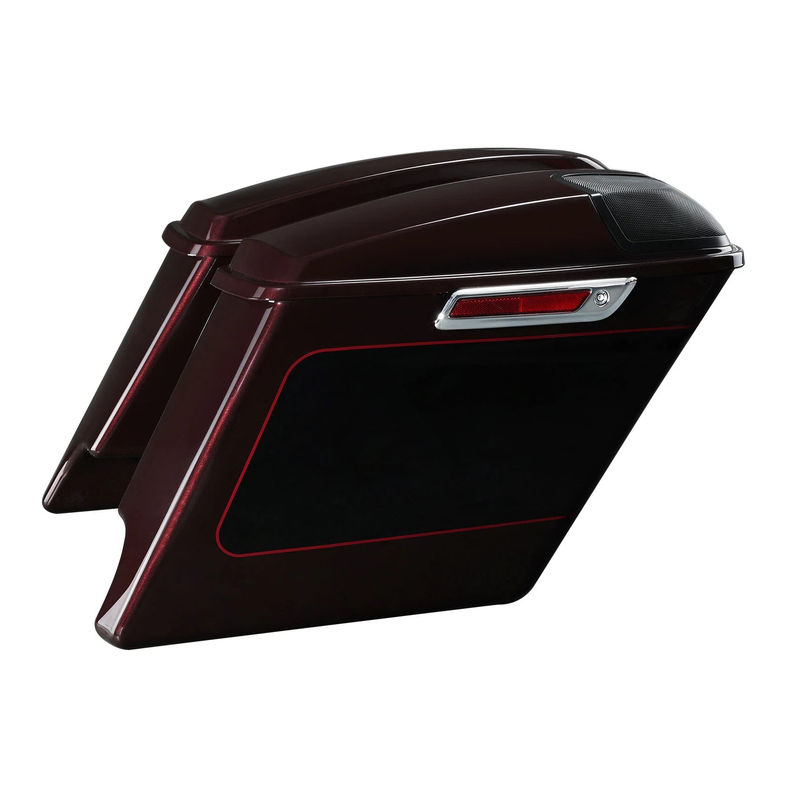 5" Hard Saddlebags for Harley Street Glide (2014–2023) Midnight Crimson/Vivid Black