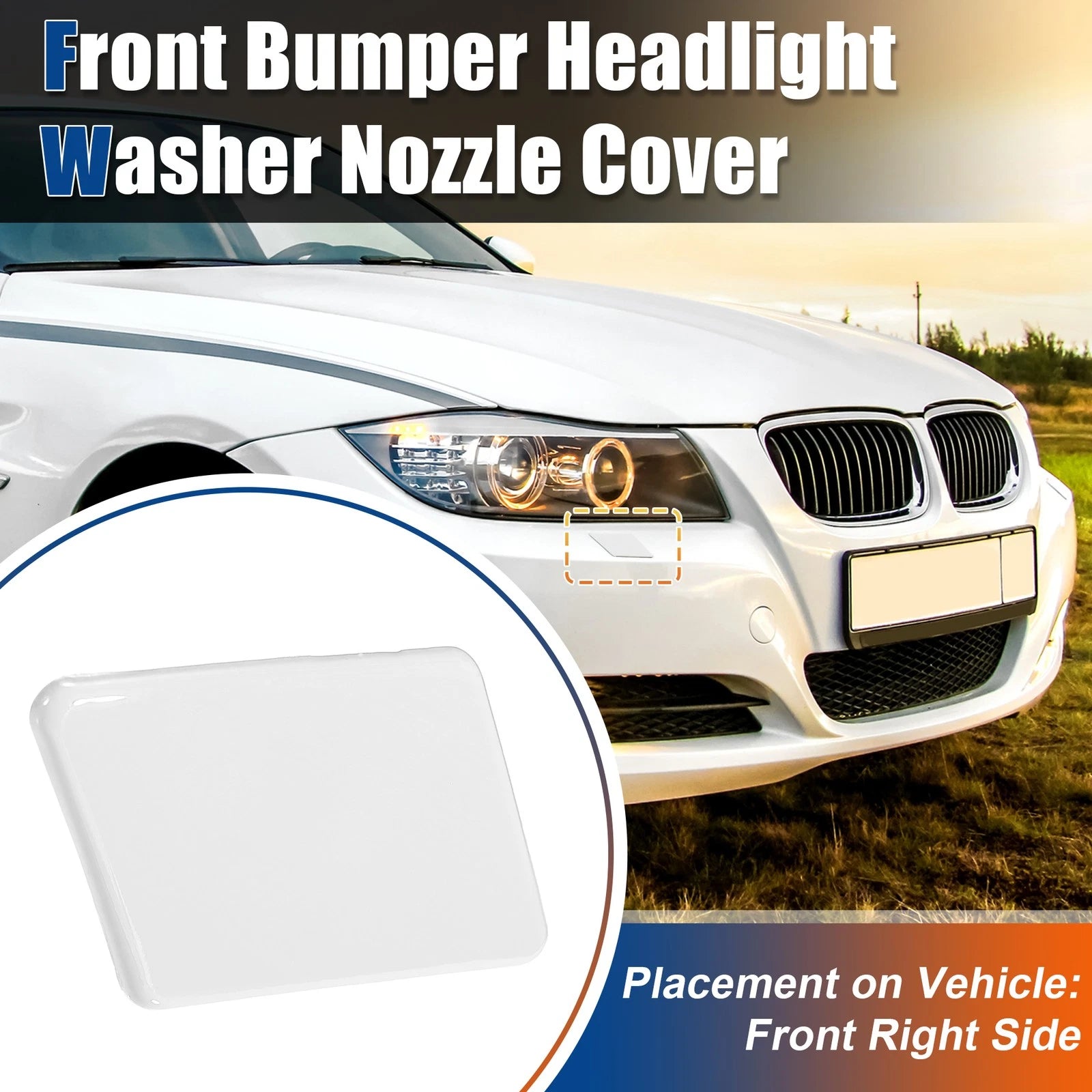 Right Side Front Bumper Washer Nozzle Cover for BMW 3 Series E90 E91 (2007–2013)